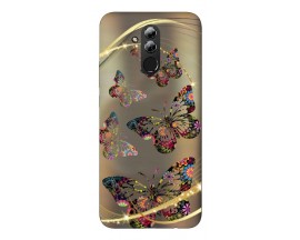 Husa Silicon Soft Upzz Print Huawei Mate 20 Lite Model Golden Butterfly