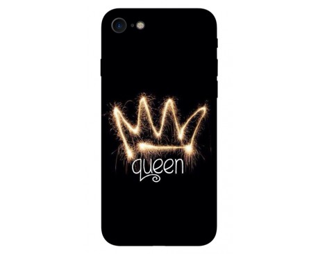 Husa Silicon Soft Upzz Print iPhone 7/iPhone 8 Model Queen
