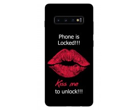 Husa Silicon Soft Upzz Print Samsung Galaxy S10 Plus Model Kiss