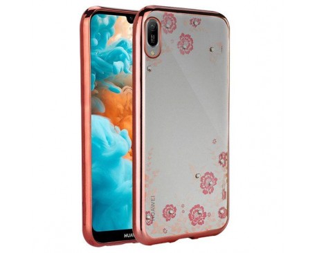Husa Spate Forcell Bling Diamond Huawei Y7 2019 / Y7 Prime 2019  Rose Gold