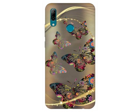 Husa Silicon Soft Upzz Print Huawei P Smart 2019 Model Golden Butterfly