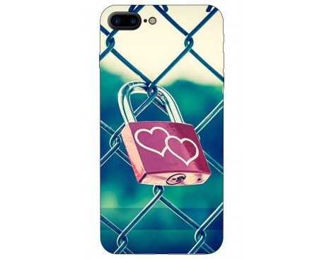 Husa Silicon Soft Upzz Print iPhone 7/8 Plus Model Heart Lock
