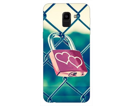 Husa Silicon Soft Upzz Print Samsung J6 2018 Model Heart Lock