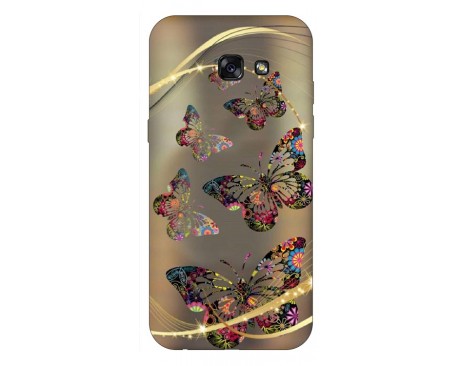 Husa Silicon Soft Upzz Print Samsung A5 2017 Model Golden butterfly