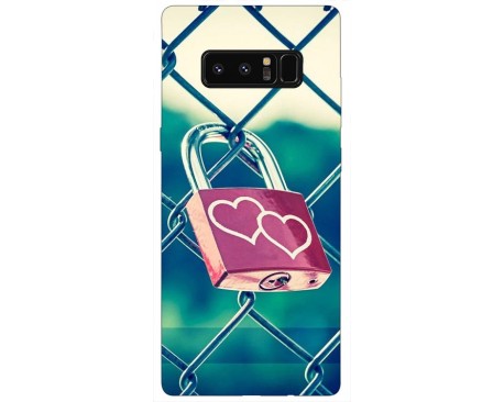 Husa Silicon Soft Upzz Print Samsung Galaxy Note 8 Model Heart Lock