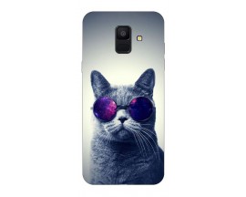 Husa Silicon Soft Upzz Print Compatibila Cu Samsung A6 2018 Model Cool Cat