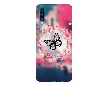 Husa Silicon Soft Upzz Print Samsung A70 Model Butterfly