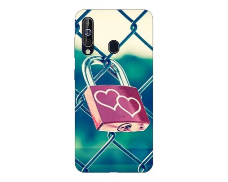 Husa Silicon Soft Upzz Print Samsung Galaxy A60 Model Heart Lock