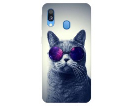 Husa Silicon Soft Upzz Print Samsung Galaxy A20e Model Cool Cat