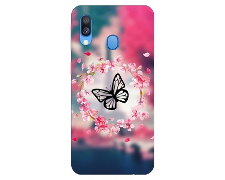 Husa Silicon Soft Upzz Print Samsung Galaxy A20e Model Butterfly 1