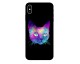 Husa Silicon Soft Upzz Print iPhone Xs sau X Model Neon Cat