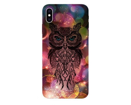 Husa Silicon Soft Upzz Print iPhone Xs sau X Model Sparkle Owl