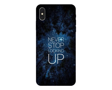 Husa Silicon Soft Upzz Print iPhone Xs Max Model Never Stop