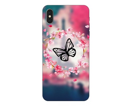 Husa Silicon Soft Upzz Print iPhone Xs Model Butterfly 1