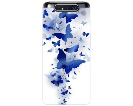 Husa Premium Upzz Print Samsung Galaxy A80 Model Blue Butterflies