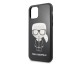 Husa Premium Karl Lagerfeld iPhone 11 Pro  Glitter Iconic Karl Head Negru