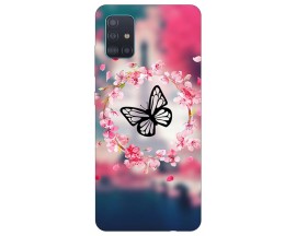 Husa Silicon Soft Upzz Print Samsung A51 Model Butterfly