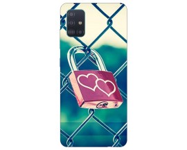 Husa Silicon Soft Upzz Print Samsung Galaxy A71 Model Heart Lock