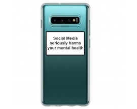 Husa Spate Silicon Upzz Label Samsung Galaxy S10 Model Social