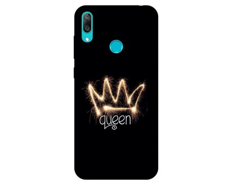 Husa Silicon Soft Upzz Print Huawei Y7 2019 Model Queen