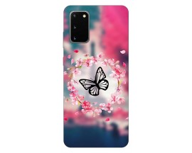 Husa Silicon Soft Upzz Print Samsung Galaxy S20 Model Butterfly