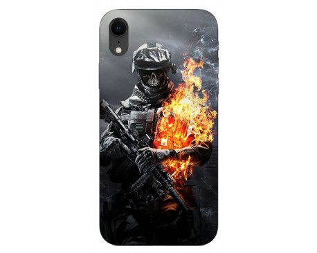 Husa Silicon Soft Upzz Print iPhone Xr Model Soldier