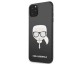 Husa Premium Karl Lagerfeld iPhone 11 Pro Max Glitter Iconic Karl Head Negru