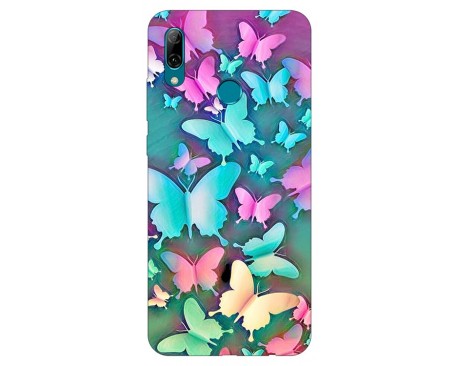 Husa Silicon Soft Upzz Print Huawei P Smart 2019 Model Colorfull Butterflies