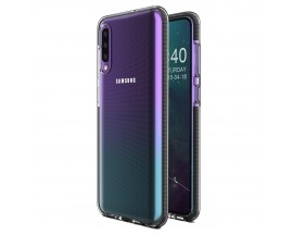 Husa Spate Upzz Spring Samsung Galaxy A40 ,Silicon 1mm ,Rezistenta La Socuri ,Transparenta Cu Margine Neagra