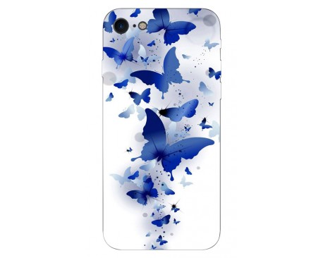 Husa Silicon Soft Upzz Print IPhone Se 2 ( 2020 ) ,Model Blue Butterflies