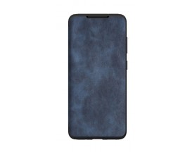 Husa Premium Flip Book Upzz Leather Samsung Galaxy S20, Piele Ecologica, Albastru