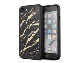 Husa Premium Originala Guess iPhone Se 2 ( 2020 )  Marble ,Negru Gold-GUHCI8MGGBK