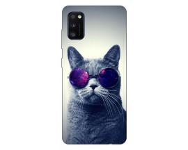 Husa Silicon Soft Upzz Print Samsung Galaxy Galaxy A41 Model Cool Cat