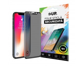 Folie Sticla Full Cover Privacy  Premium Upzz Glass Phone Xs Max Cu Adeziv Pe Toata Suprafata