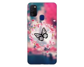 Husa Silicon Soft Upzz Print Samsung Galaxy M21 Model Butterfly