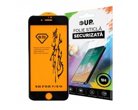 Folie 6d Full Cover Full Glue Upzz Pro Glass Compatibila Cu iPhone 7 / Compatibila Cu iPhone 8 Cu Adeziv Pe Toata Suprafata Foli