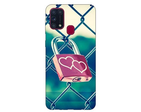 Husa Silicon Soft Upzz Print Samsung Galaxy M31 Model Heart Lock