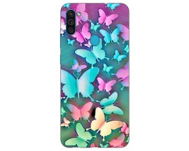 Husa Silicon Soft Upzz Print Samsung Galaxy M11 Colorfull Butterflies