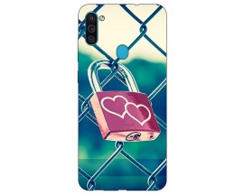 Husa Silicon Soft Upzz Print Samsung Galaxy M11 Heart Lock