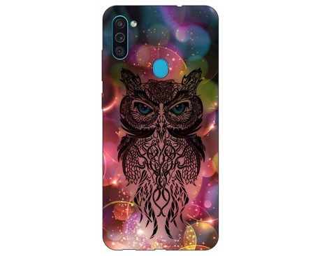 Husa Silicon Soft Upzz Print Samsung Galaxy M11 Sparkle Owl