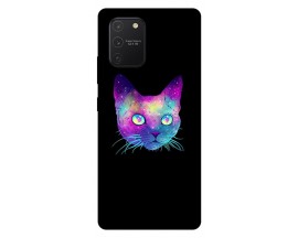 Husa Silicon Soft Upzz Print Compatibila Cu Samsung Galaxy S10 Lite Model Neon Cat