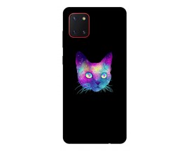 Husa Silicon Soft Upzz Print Samsung Galaxy  Note 10 Lite Model Neon Cat