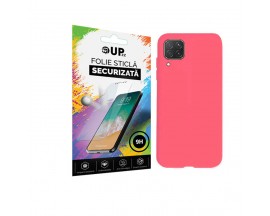 Husa Spate Upzz Silicone Huawei Y5P ,cu Interior Alcantara ,hot Pink