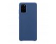 Husa Premium Upzz No Logo Soft Silicon Compatibila Cu Samsung Galaxy S20 ,Invelis Alcantara La Interior ,Albastru