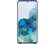 Husa Premium Upzz No Logo Soft Silicon Compatibila Cu Samsung Galaxy A51 ,Invelis Alcantara La Interior ,Albastru