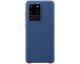 Husa Premium Upzz No Logo Soft Silicon Compatibila Cu Samsung Galaxy S20 Ultra ,Invelis Alcantara La Interior ,Albastru