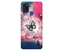 Husa Silicon Soft Upzz Print Samsung Galaxy A21s Model Butterfly