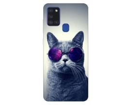 Husa Silicon Soft Upzz Print Samsung Galaxy A21s Model Cool Cat