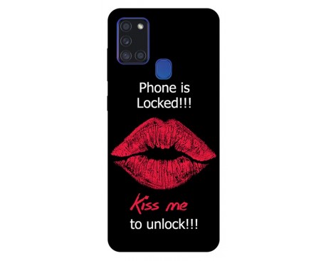 Husa Silicon Soft Upzz Print Samsung Galaxy A21s Model Kiss