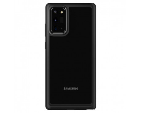Husa Premium Spigen Ultra Hybrid Samsung Galaxy Note 20, Transparenta Cu Margine Neagra